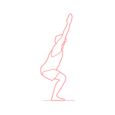 Humans Yoga Poses Chair Pose Sticker Svg Vector, Free Vectors File